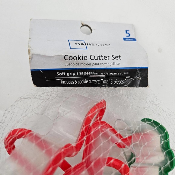 Mainstays Soft Grip Christmas Cookie Cutters Set Of 5 - Picture 3 of 9